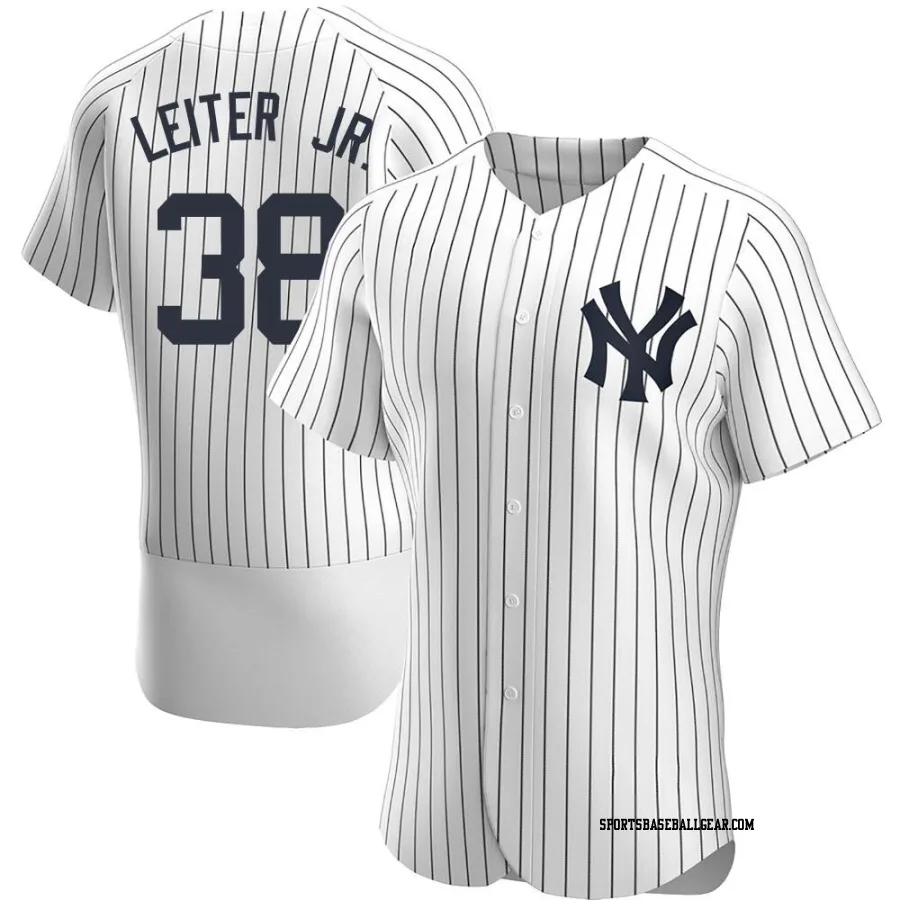 Mark Leiter Jr. Men's New York Yankees White Authentic Home Jersey