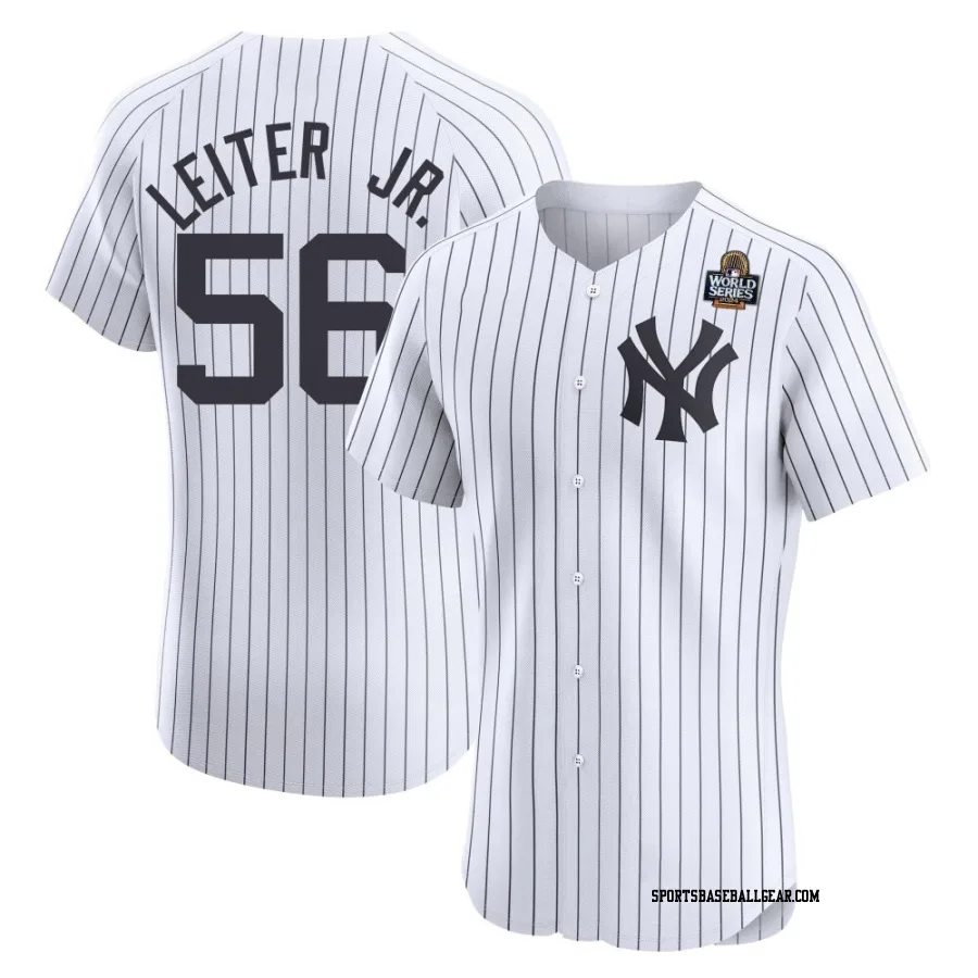 Mark Leiter Jr. Men's New York Yankees White Elite Home 2024 World Series Jersey