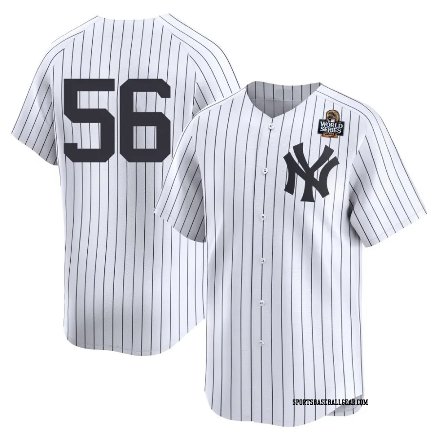 Mark Leiter Jr. Men's New York Yankees White Limited Yankee Home 2nd 2024 World Series Jersey