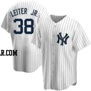 Mark Leiter Jr. Men's New York Yankees White Replica Home Jersey