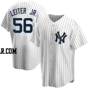 Mark Leiter Jr. Men's New York Yankees White Replica Home Jersey