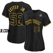 Mark Leiter Jr. Women's New York Yankees Black Replica Snake Skin City 2024 World Series Jersey