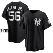 Mark Leiter Jr. Youth New York Yankees Black/White Replica Jersey