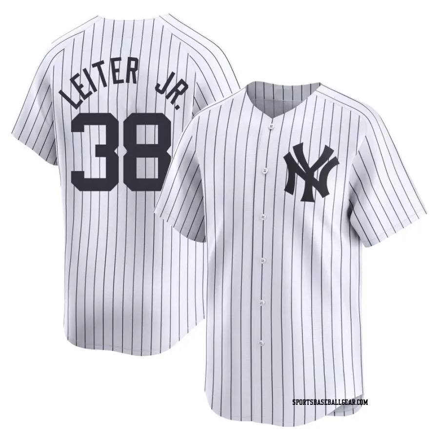 Mark Leiter Jr. Youth New York Yankees White Limited Yankee Home Jersey