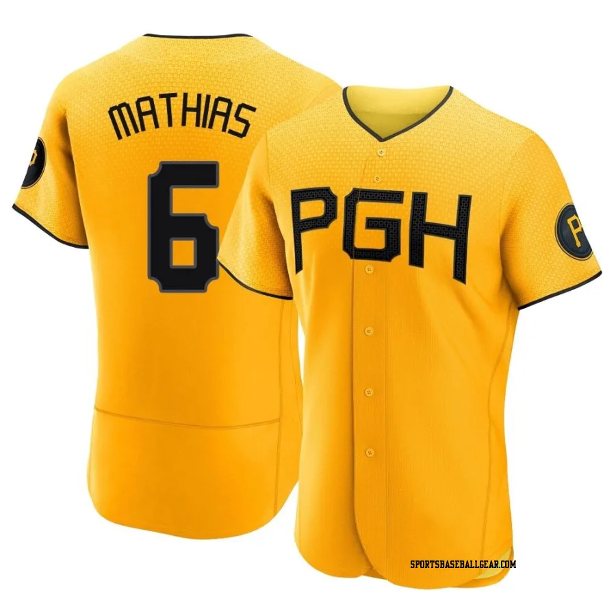 Mark Mathias Men's Pittsburgh Pirates Gold Authentic 2023 City Connect Jersey