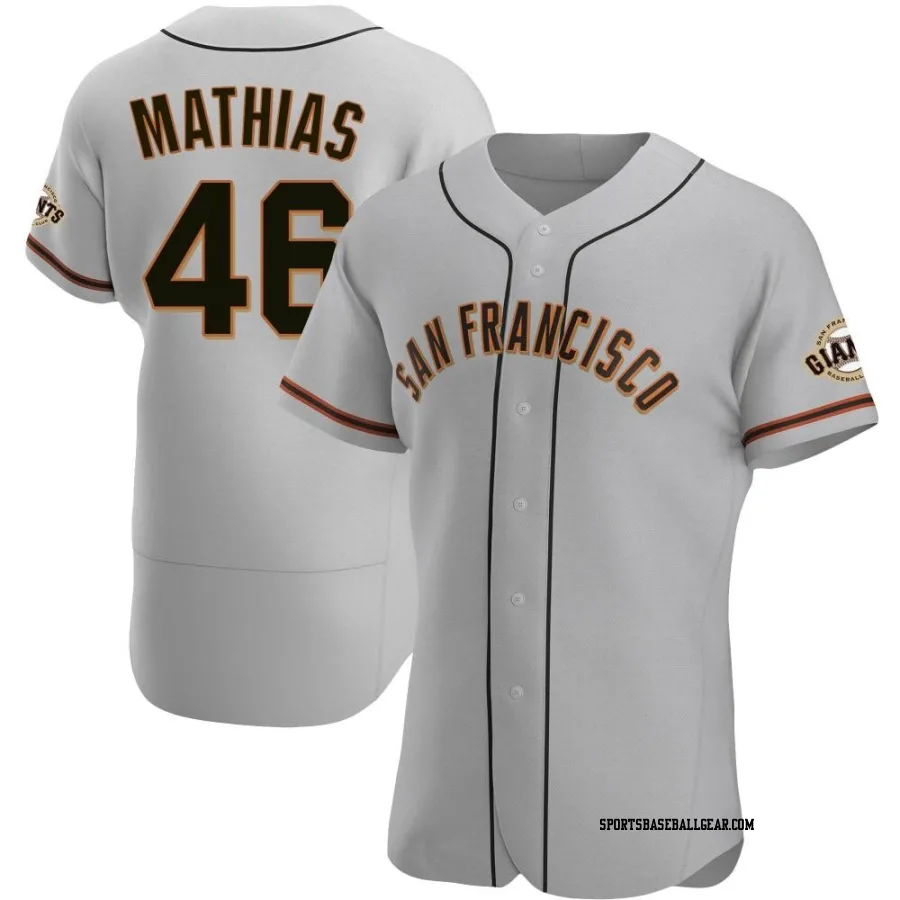 Mark Mathias Men's San Francisco Giants Gray Authentic Road Jersey