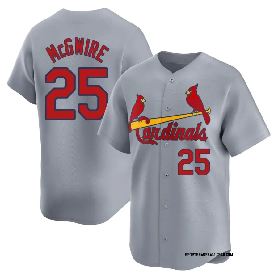 Mark McGwire Men's St. Louis Cardinals Gray Limited Away Jersey