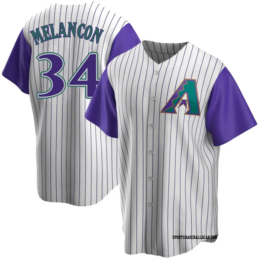 Mark Melancon Men's Arizona Diamondbacks Cream/Purple Replica Alternate Cooperstown Collection Jersey