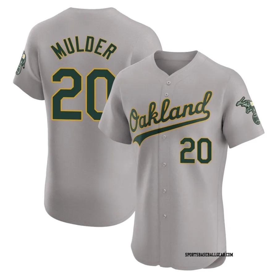 Mark Mulder Men's Oakland Athletics Gray Elite Road Jersey