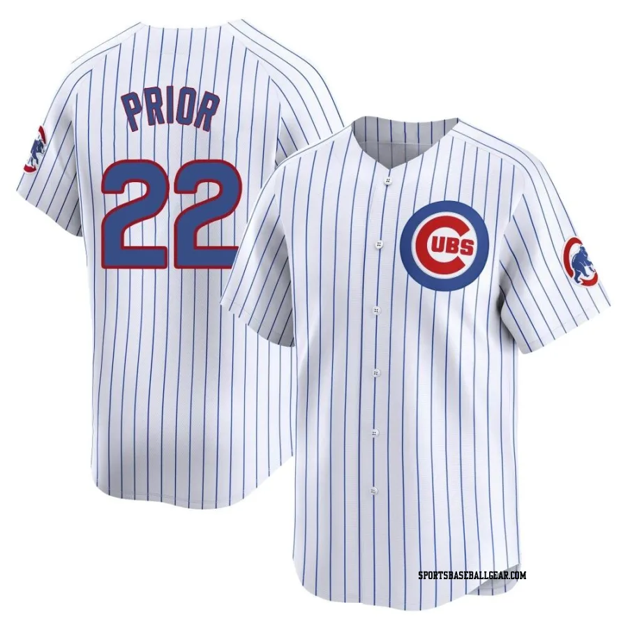 Mark Prior Men's Chicago Cubs White Limited Home Jersey