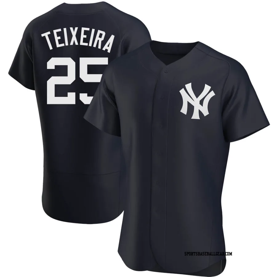 Mark Teixeira Men's New York Yankees Navy Authentic Alternate Jersey