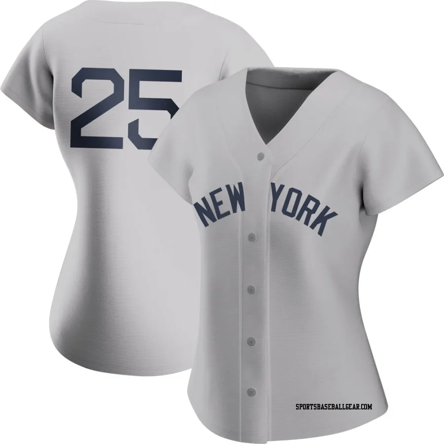 Mark Teixeira Women's New York Yankees Gray Authentic 2021 Field of Dreams Jersey