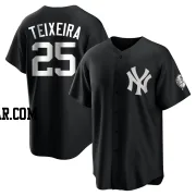 Mark Teixeira Youth New York Yankees Black/White Replica Jersey