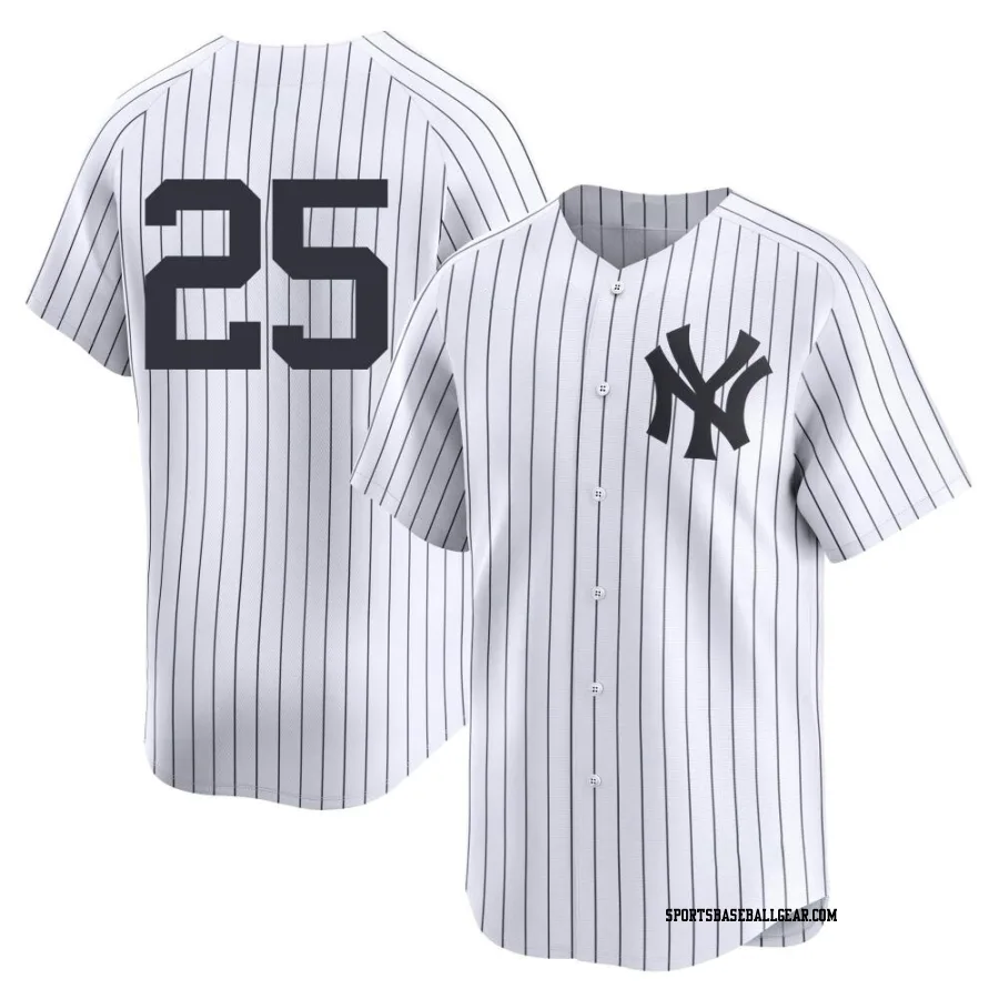 Mark Teixeira Youth New York Yankees White Limited Yankee Home 2nd Jersey