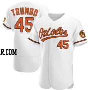 Mark Trumbo Men's Baltimore Orioles White Authentic Home Jersey