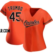 Mark Trumbo Women's Baltimore Orioles Orange Authentic Alternate Jersey