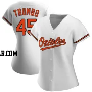 Mark Trumbo Women's Baltimore Orioles White Authentic Home Jersey