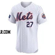 Mark Vientos Men's New York Mets White Elite Home Patch Jersey