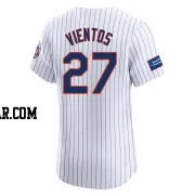 Mark Vientos Men's New York Mets White Elite Home Patch Jersey