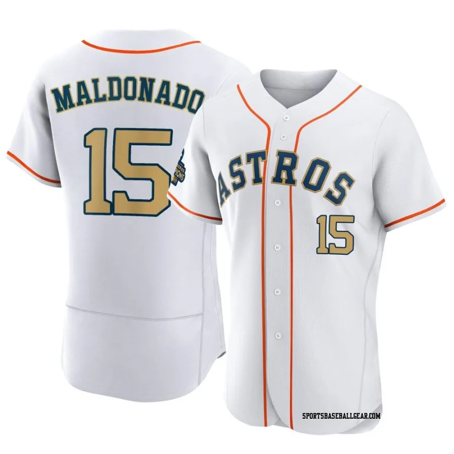 Martin Maldonado Men's Houston Astros Gold Authentic White 2023 Collection Jersey