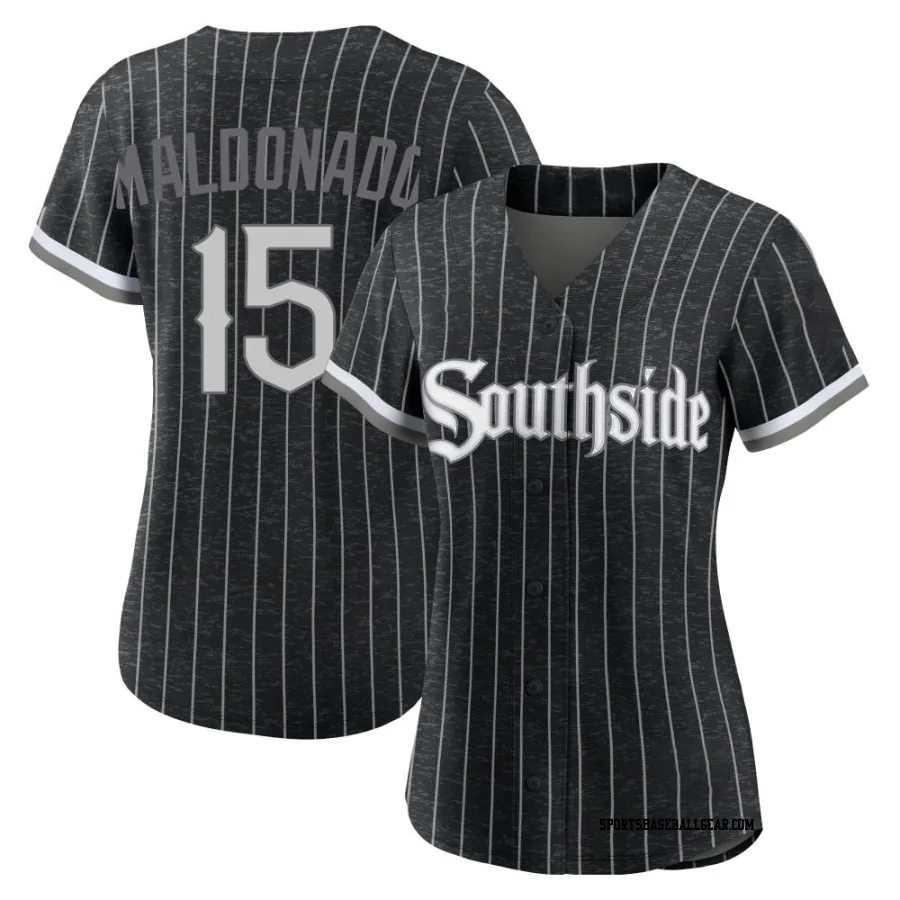 Martin Maldonado Women's Chicago White Sox Black Replica 2021 City Connect Jersey