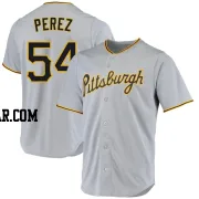 Martin Perez Men's Pittsburgh Pirates Gray Replica Road Jersey