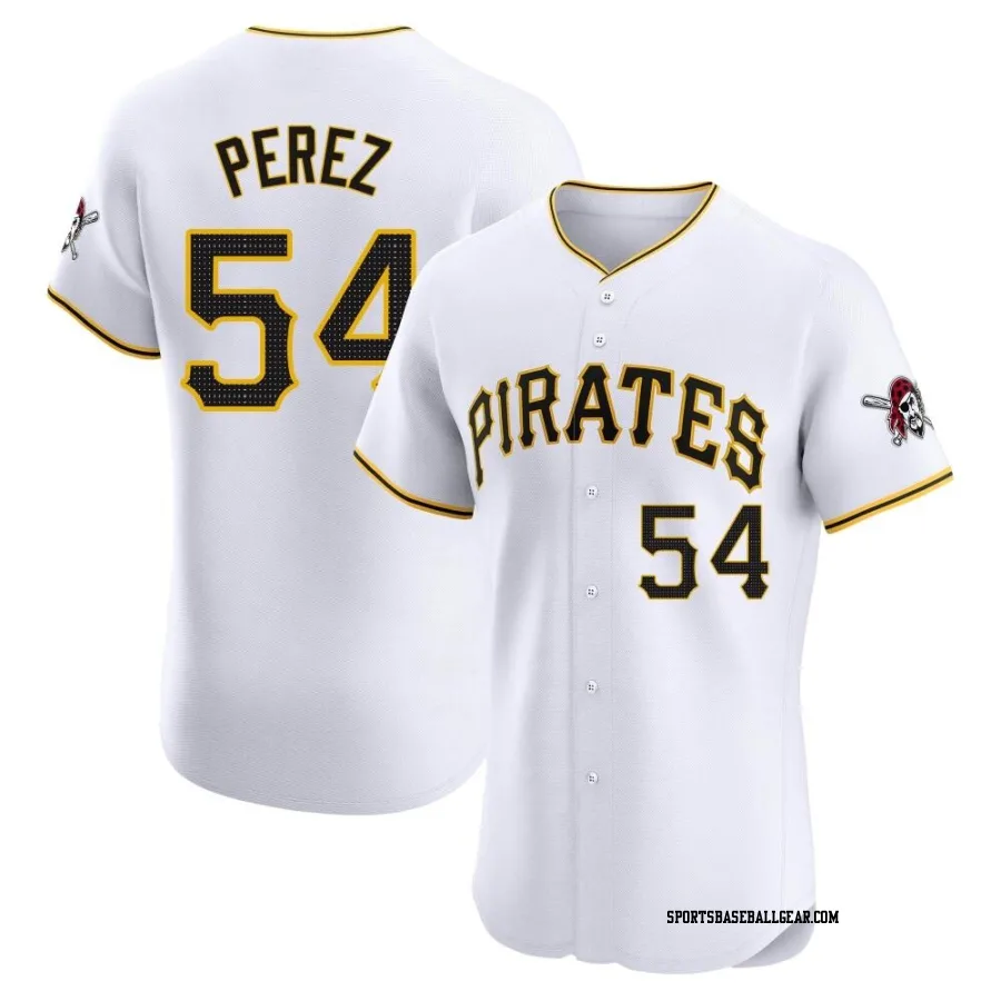 Martin Perez Men's Pittsburgh Pirates White Elite Home Jersey