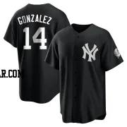 Marwin Gonzalez Youth New York Yankees Black/White Replica Jersey