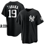 Masahiro Tanaka Men's New York Yankees Black/White Replica Jersey