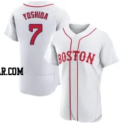 Masataka Yoshida Men's Boston Red Sox White Authentic 2021 Patriots' Day Jersey