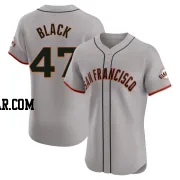 Mason Black Men's San Francisco Giants Gray Elite Road Jersey