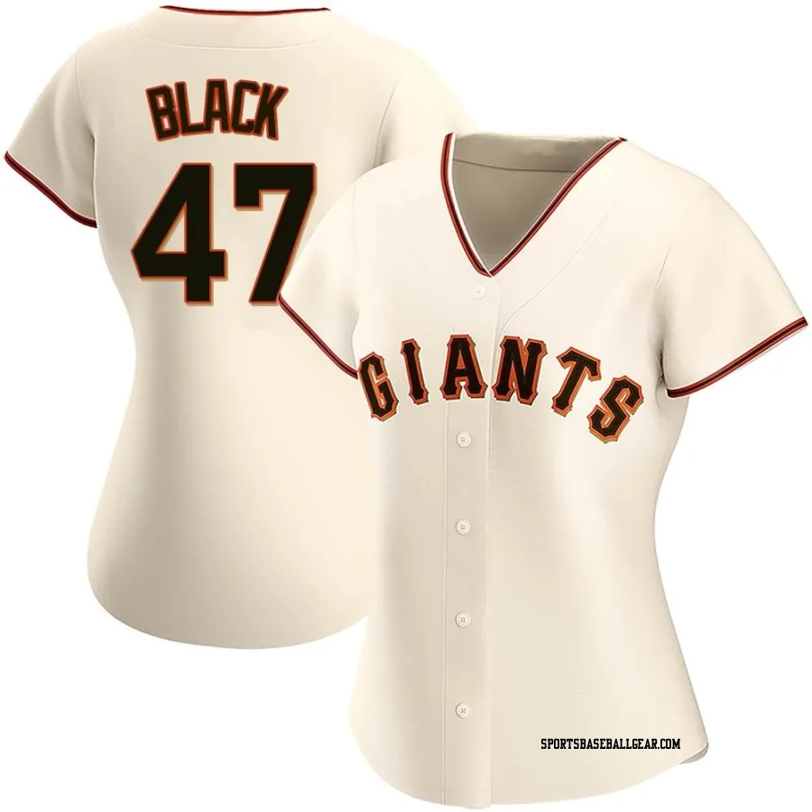 Mason Black Women's San Francisco Giants Cream Authentic Home Jersey