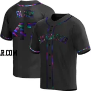 Mason Black Youth San Francisco Giants Black Holographic Replica Alternate Jersey