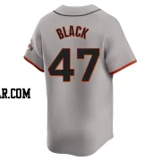 Mason Black Youth San Francisco Giants Gray Limited Away Jersey