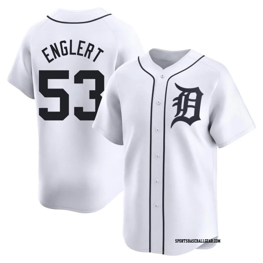 Mason Englert Youth Detroit Tigers White Limited Home Jersey