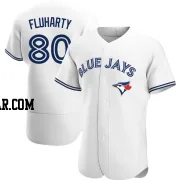 Mason Fluharty Men's Toronto Blue Jays White Authentic Home Jersey