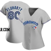 Mason Fluharty Women's Toronto Blue Jays Gray Authentic Road Jersey