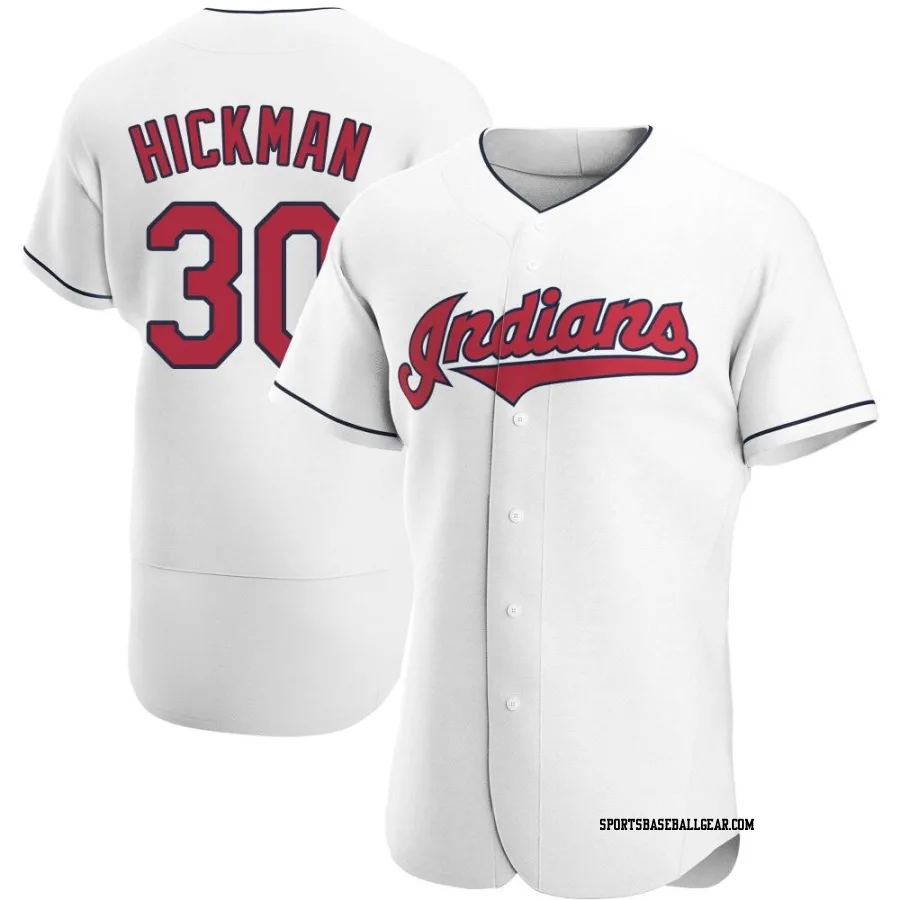 Mason Hickman Men's Cleveland Guardians White Authentic Home Jersey