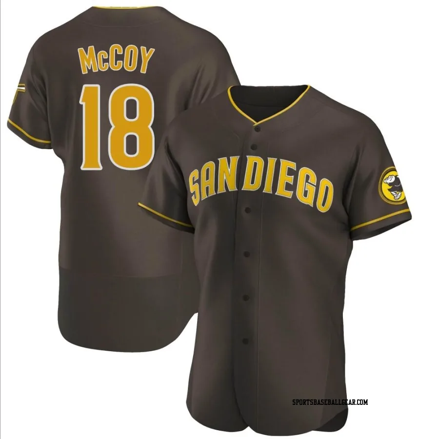 Mason McCoy Men's San Diego Padres Brown Authentic Road Jersey