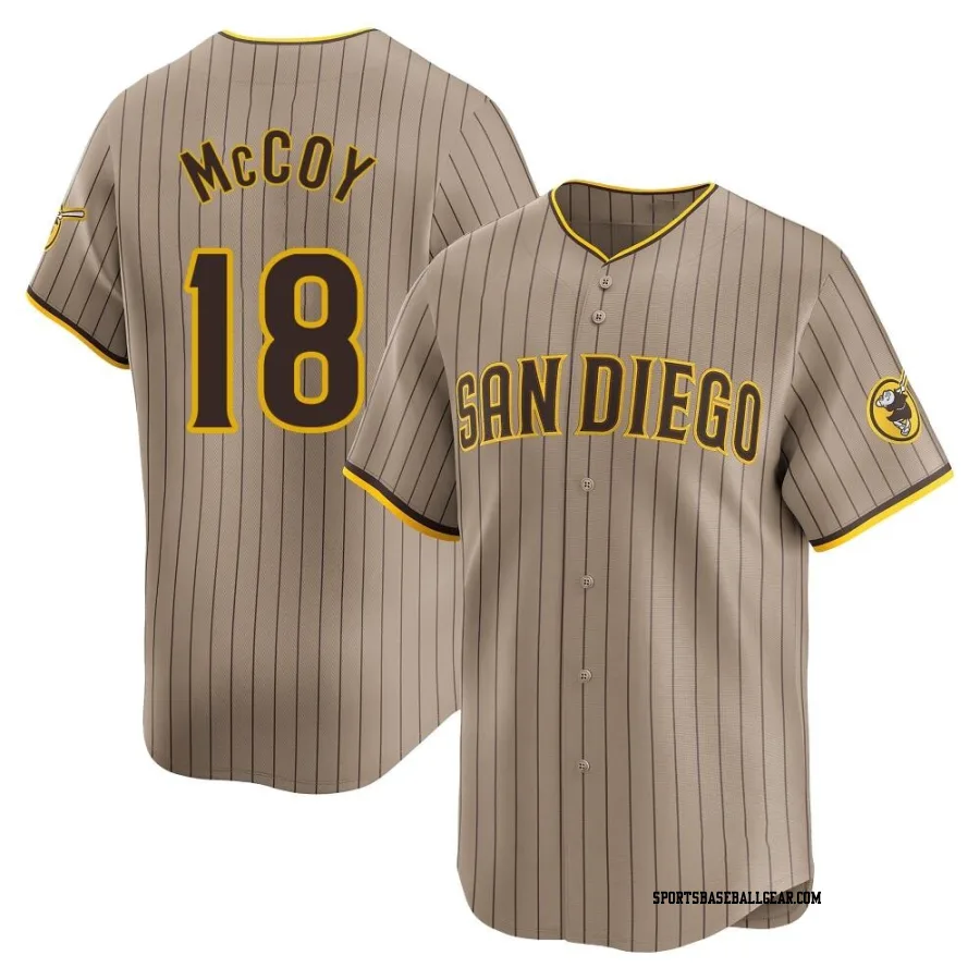 Mason McCoy Men's San Diego Padres Limited Tan Alternate Jersey