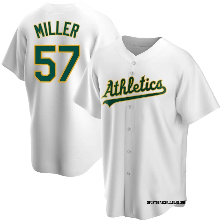 Mason Miller Men's Oakland Athletics White Replica Home Jersey