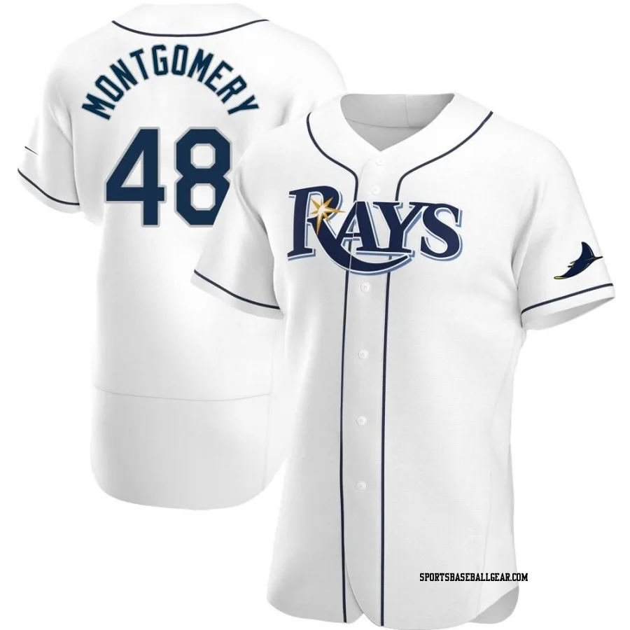 Mason Montgomery Men's Tampa Bay Rays White Authentic Home Jersey