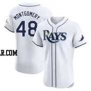 Mason Montgomery Men's Tampa Bay Rays White Elite Home Jersey