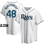 Mason Montgomery Men's Tampa Bay Rays White Replica Home Jersey