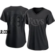 Mason Montgomery Women's Tampa Bay Rays Black Authentic Pitch Fashion Jersey