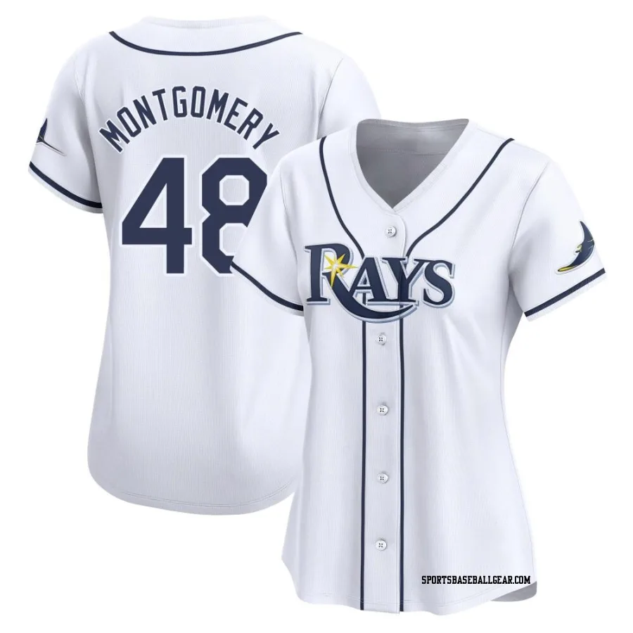 Mason Montgomery Women's Tampa Bay Rays White Limited Home Jersey