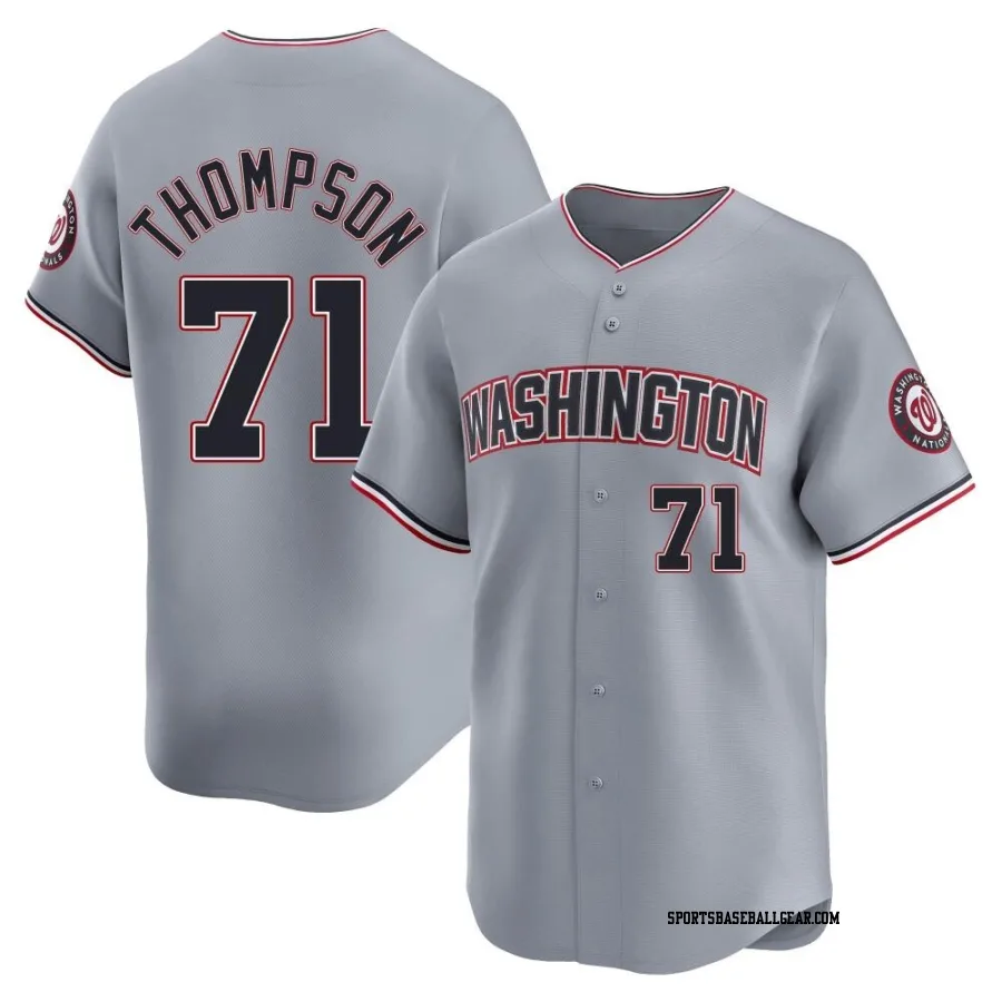 Mason Thompson Youth Washington Nationals Gray Limited Road Jersey