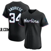 Matt Andriese Men's Miami Marlins Black Elite Alternate Vapor Premier Jersey