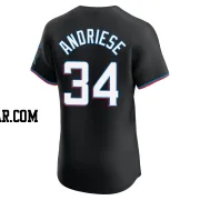 Matt Andriese Men's Miami Marlins Black Elite Alternate Vapor Premier Jersey