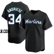 Matt Andriese Men's Miami Marlins Black Limited Alternate Jersey